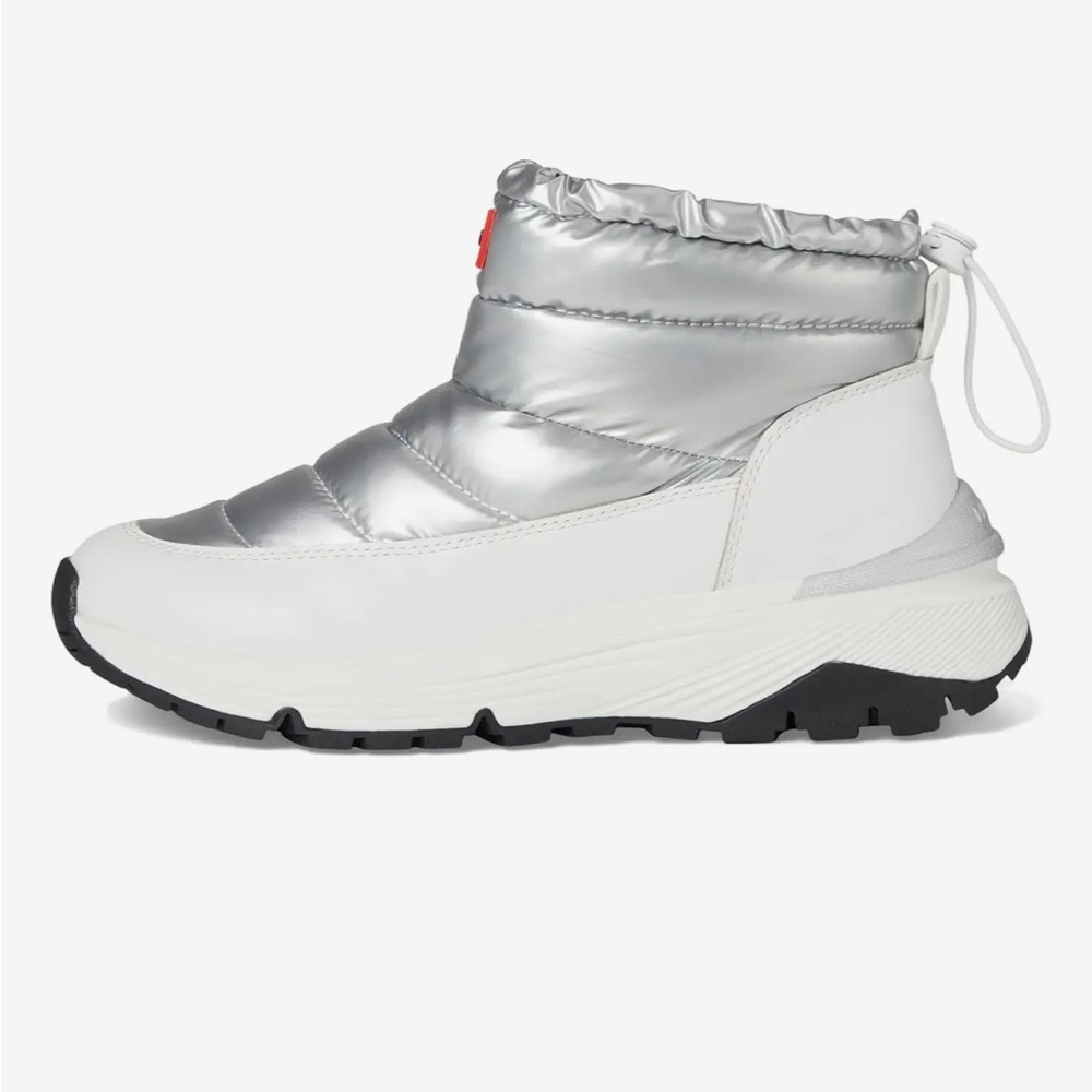 HUNTER WomenAnne Insulated Waterproof Snow Booties SILVER size 6 US NEW - Picture 3 of 16
